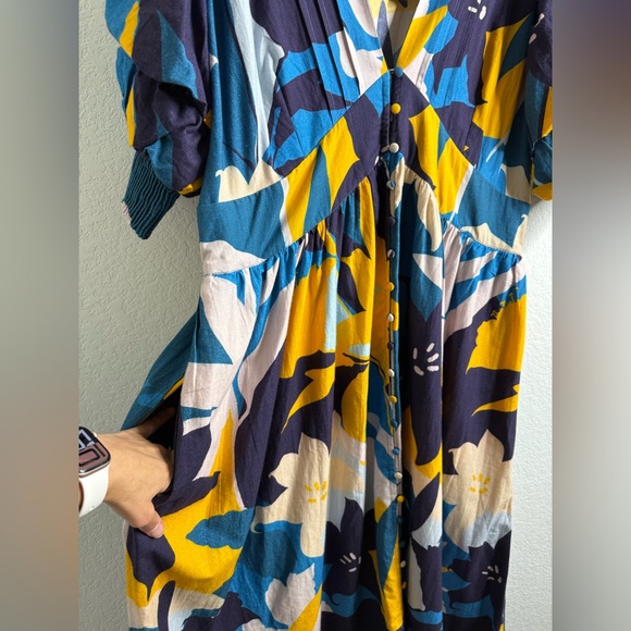 NWT Anthropologie Conditions Apply Ronika Maxi
Dress Puff Sleeve Floral Print XL - Picture 9 of 16